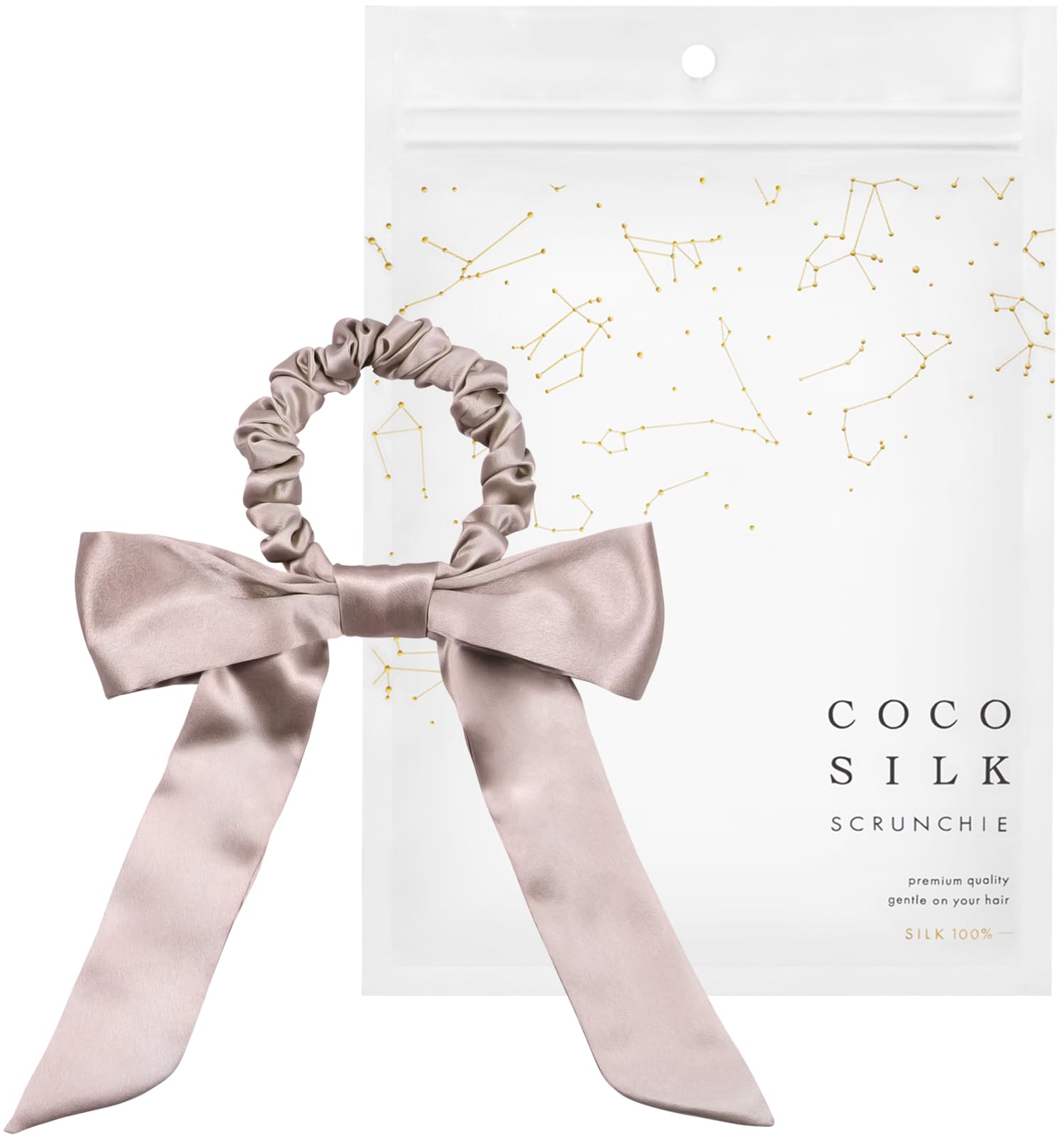Amazon | [COCOSILK] シルク ヘアゴム リボン シュシュ 跡がつかない